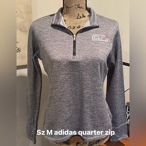 Adidas Heather Gray Women's Quarter Zip Sweatshirt